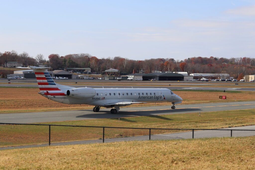 Airplane preparing to take off
